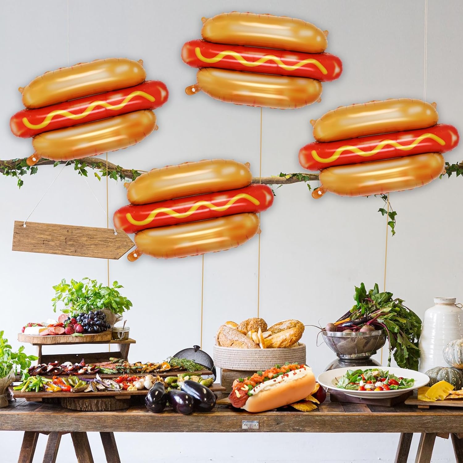 6Pcs Giant Hot Dog Balloons, F - đánh giá và giá Food Giant Snacks