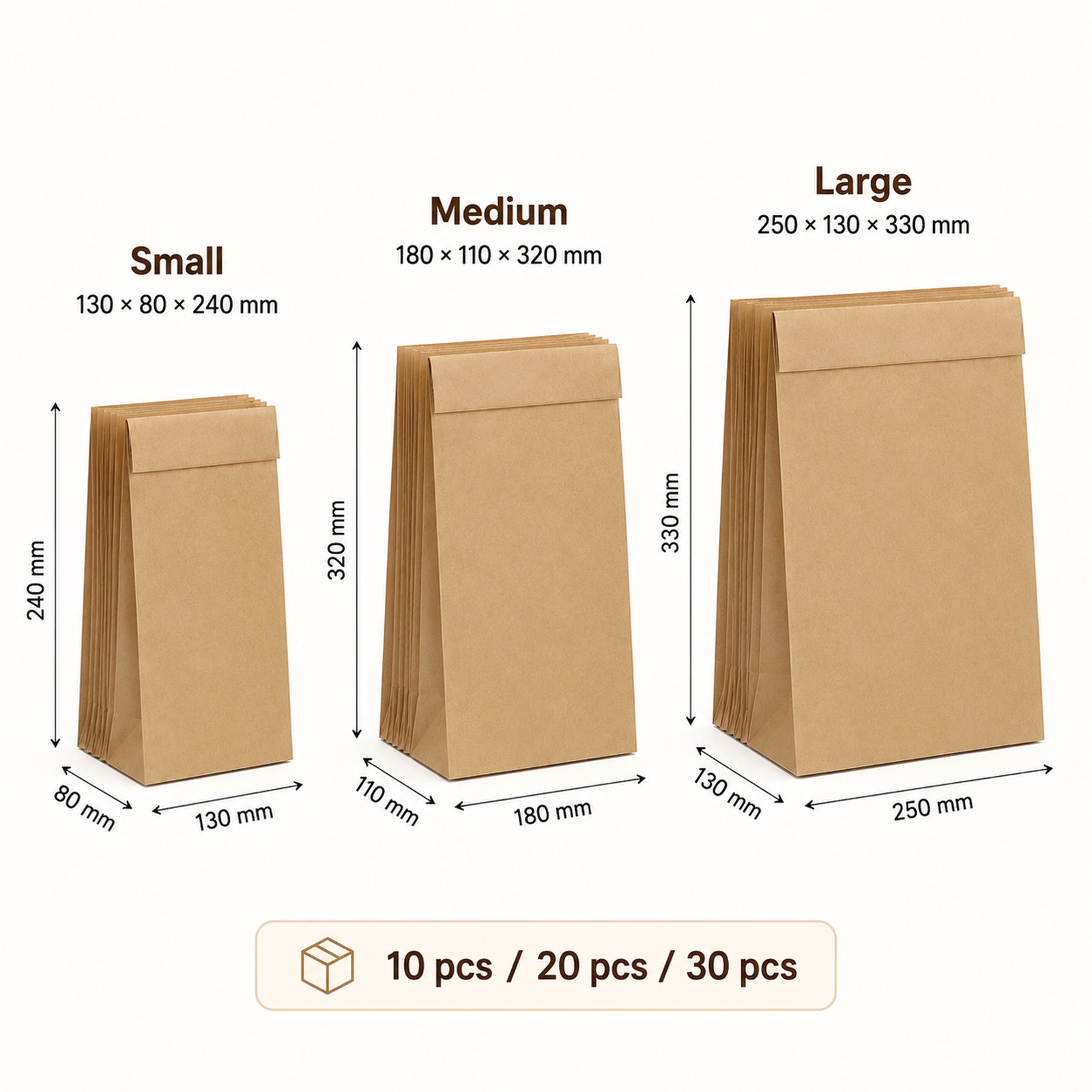 10-30Pcs Eco-Friendly Kraft Br - đánh giá và giá Food Day Snacks