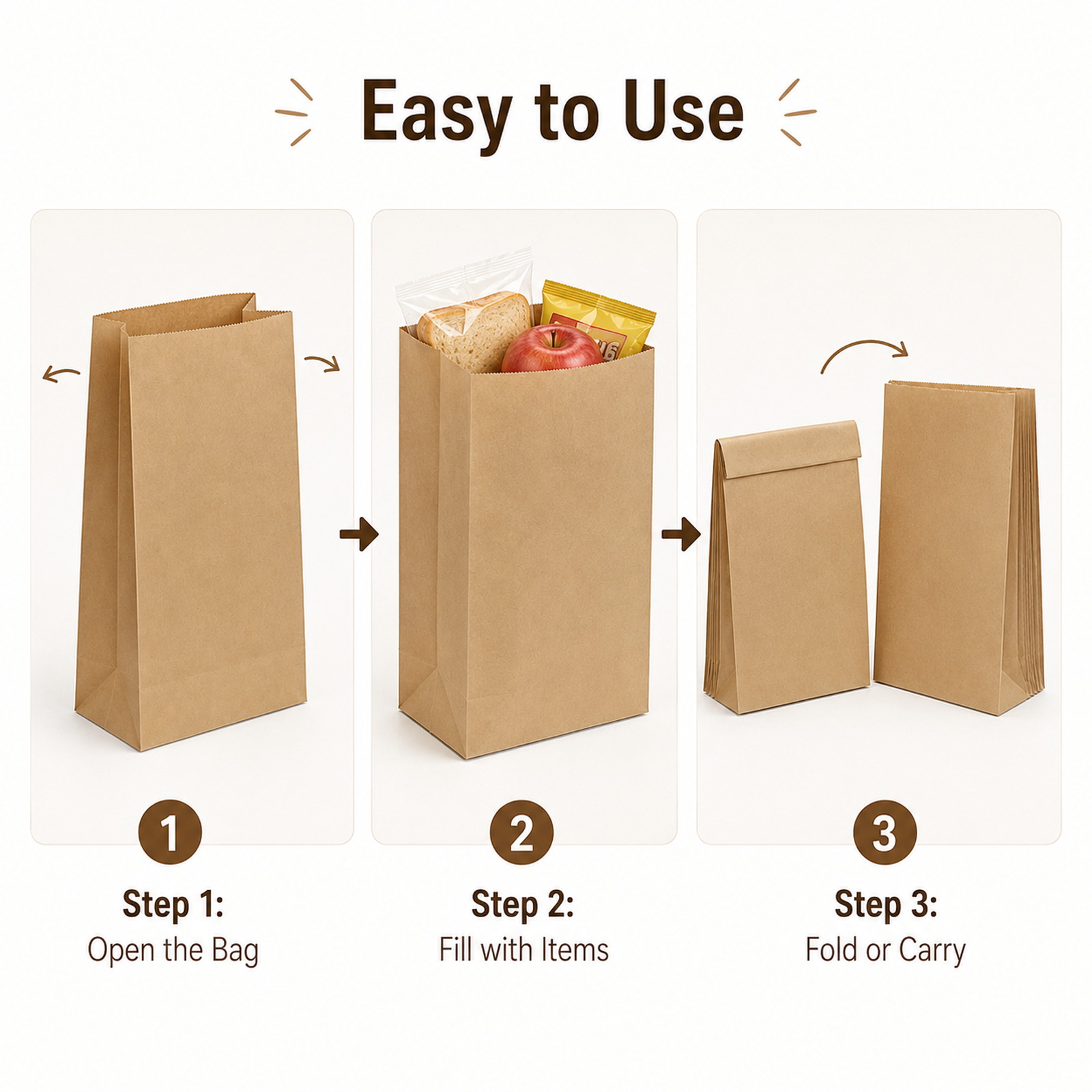 10-30Pcs Recyclable Brown Kraf - đánh giá và giá Food Day Snacks