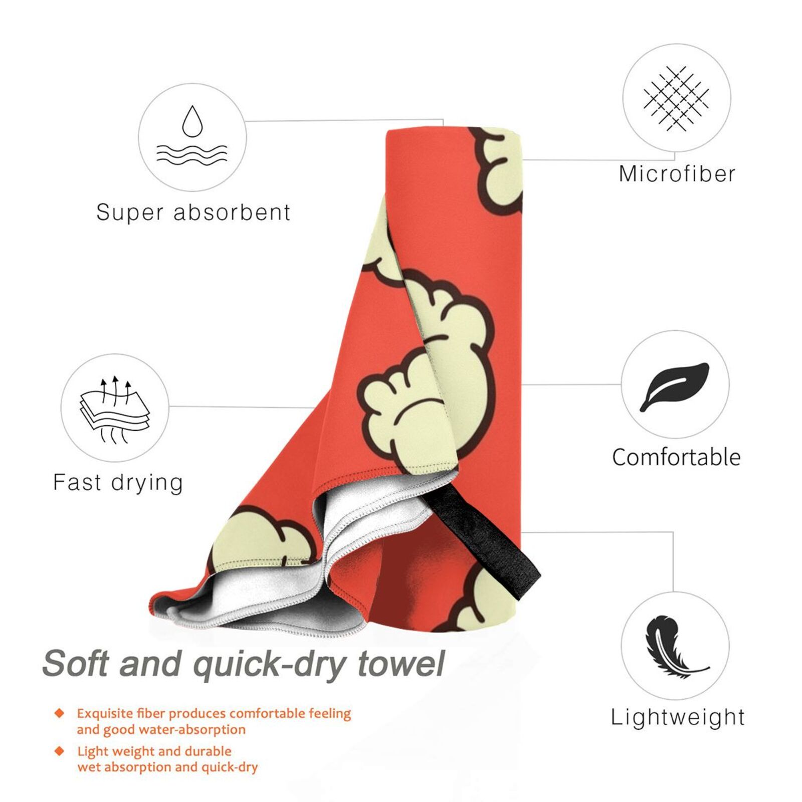 Popcorn Pattern Beach Towel Qu - đánh giá và giá Quick Food Snacks