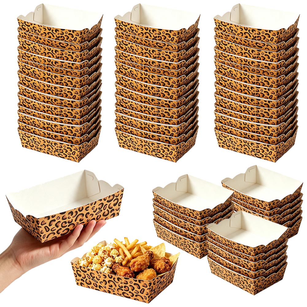 12-100pcs Leopard Print Dispos - đánh giá và giá Food Day Snacks