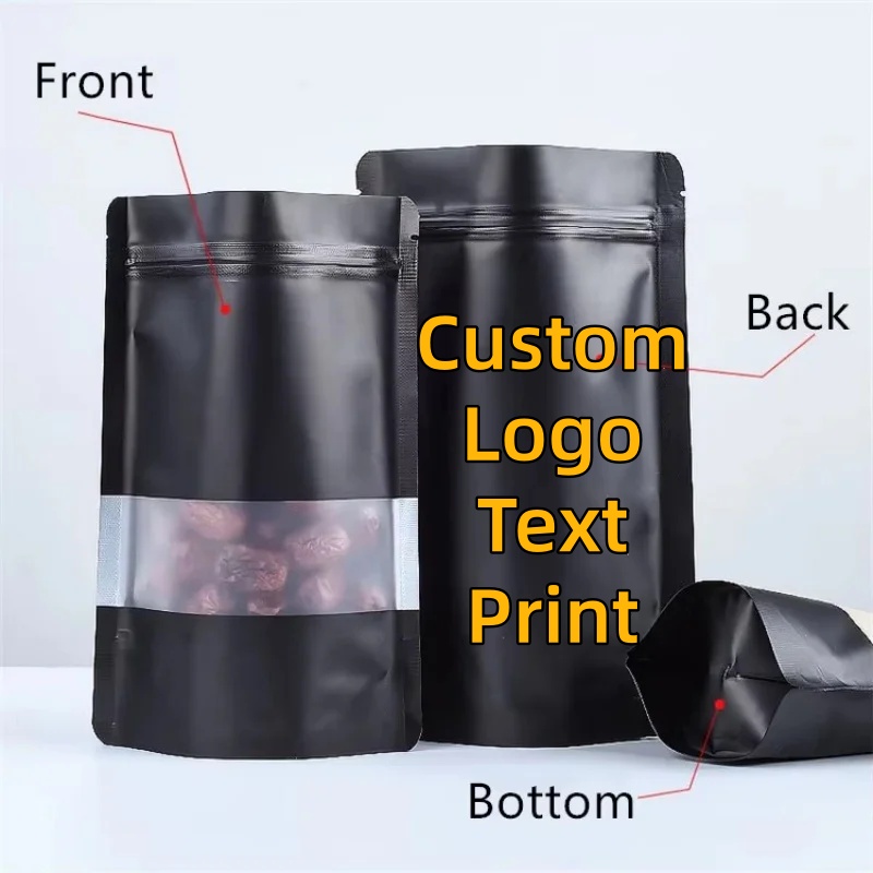 100PCS Stand-up Matte Black Al - đánh giá và giá Food Day Snacks