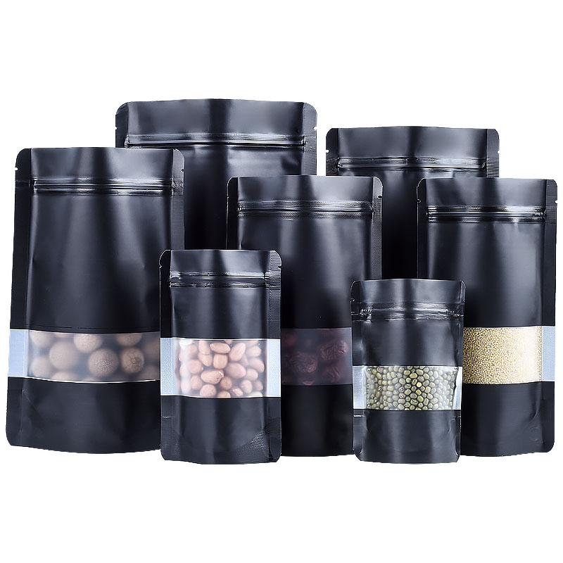100PCS Stand-up Matte Black Al - đánh giá và giá Food Day Snacks