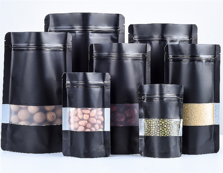 100PCS Stand-up Matte Black Al - đánh giá và giá Food Day Snacks